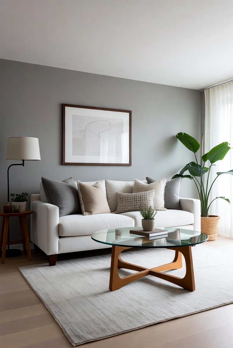 Compact side table with geometric pattern detail